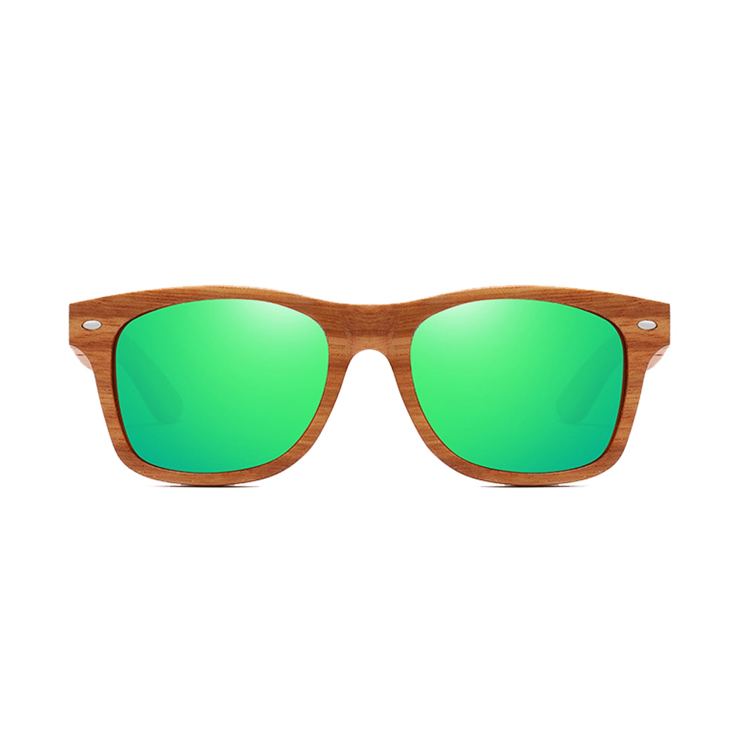 Caicos-Lunettes de soleil en palissandre à verres noirs