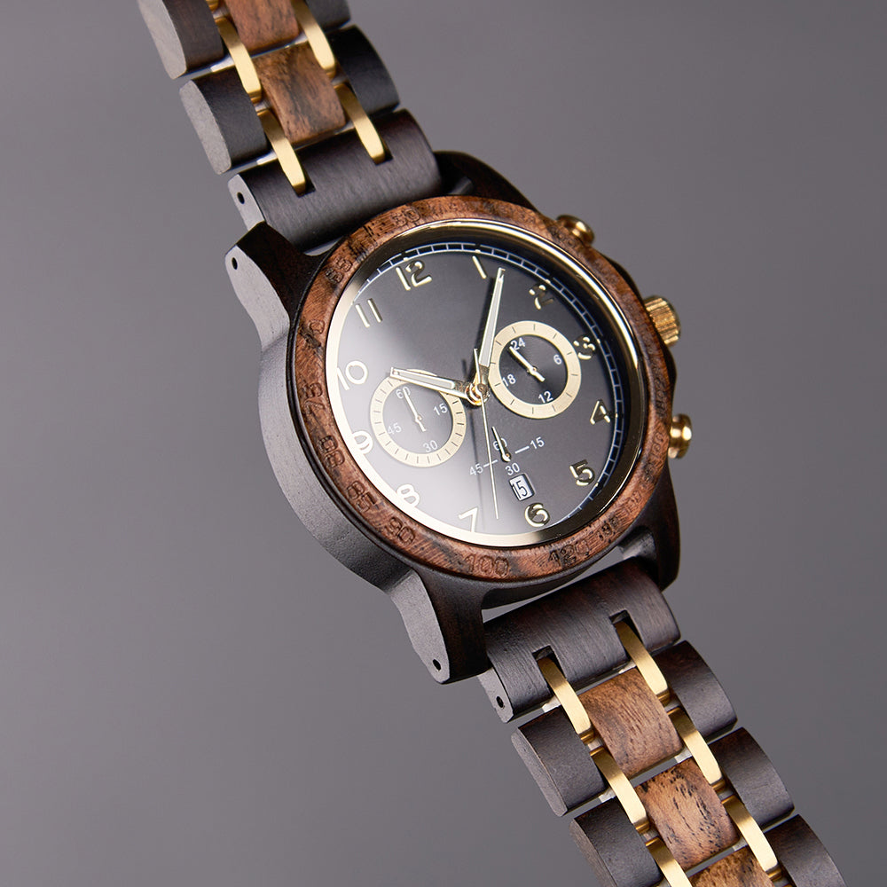 ZEVOR - Men Wood Watch Chronograph