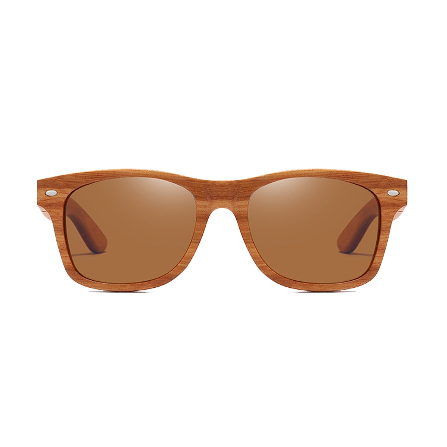 Caicos-Lunettes de soleil en palissandre à verres noirs