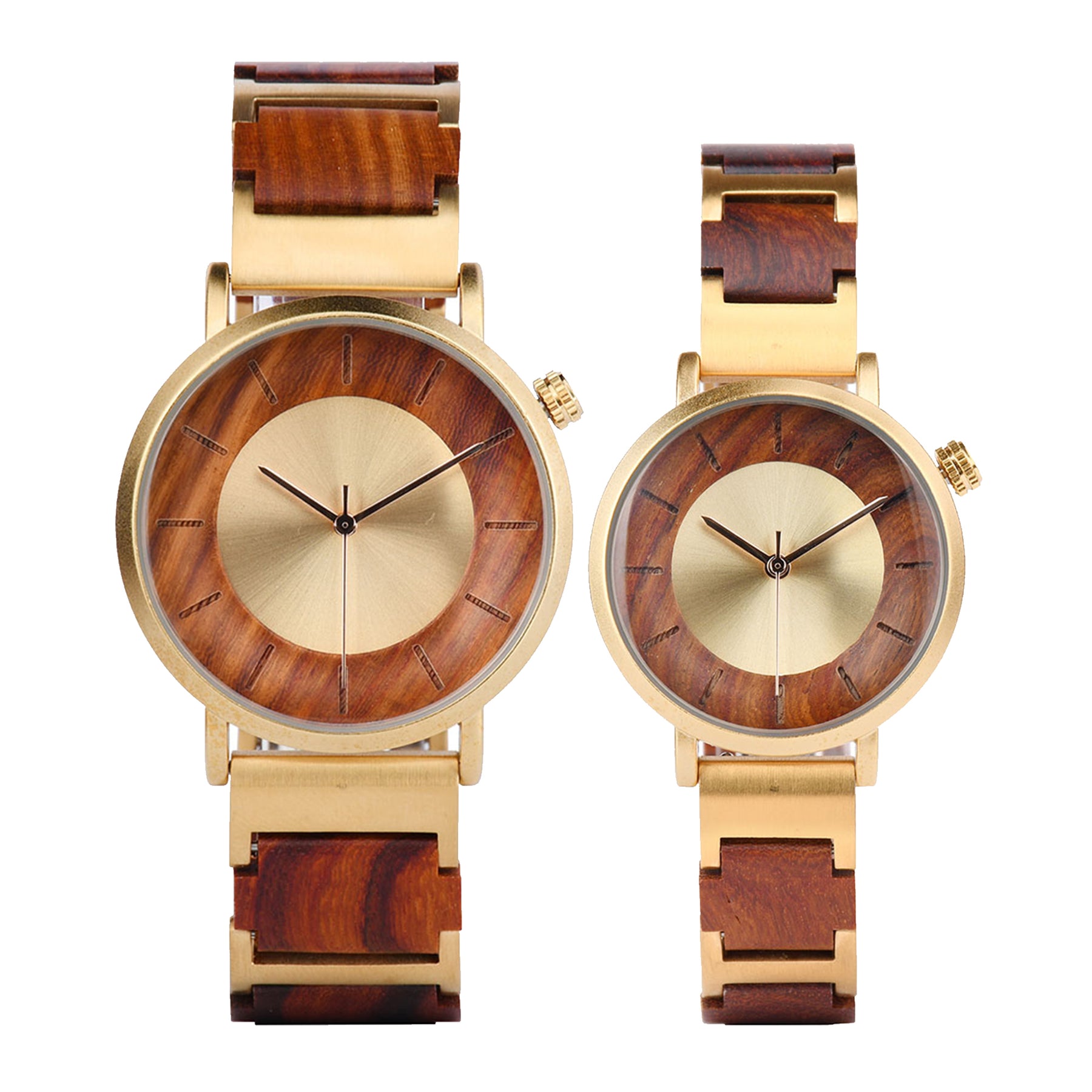 LUXEVER - Couple Watches Wood Watch