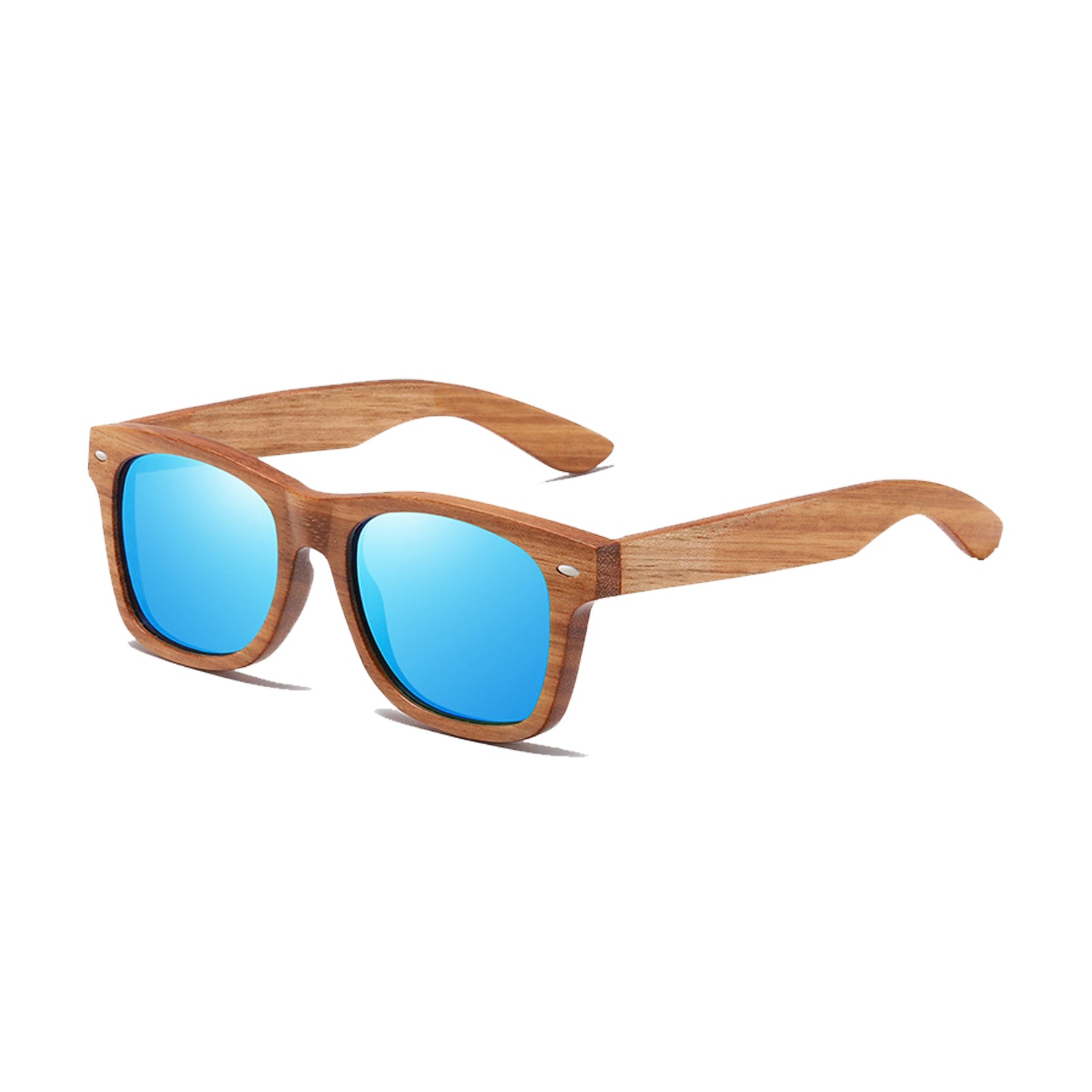 Caicos-Lunettes de soleil en palissandre à verres noirs