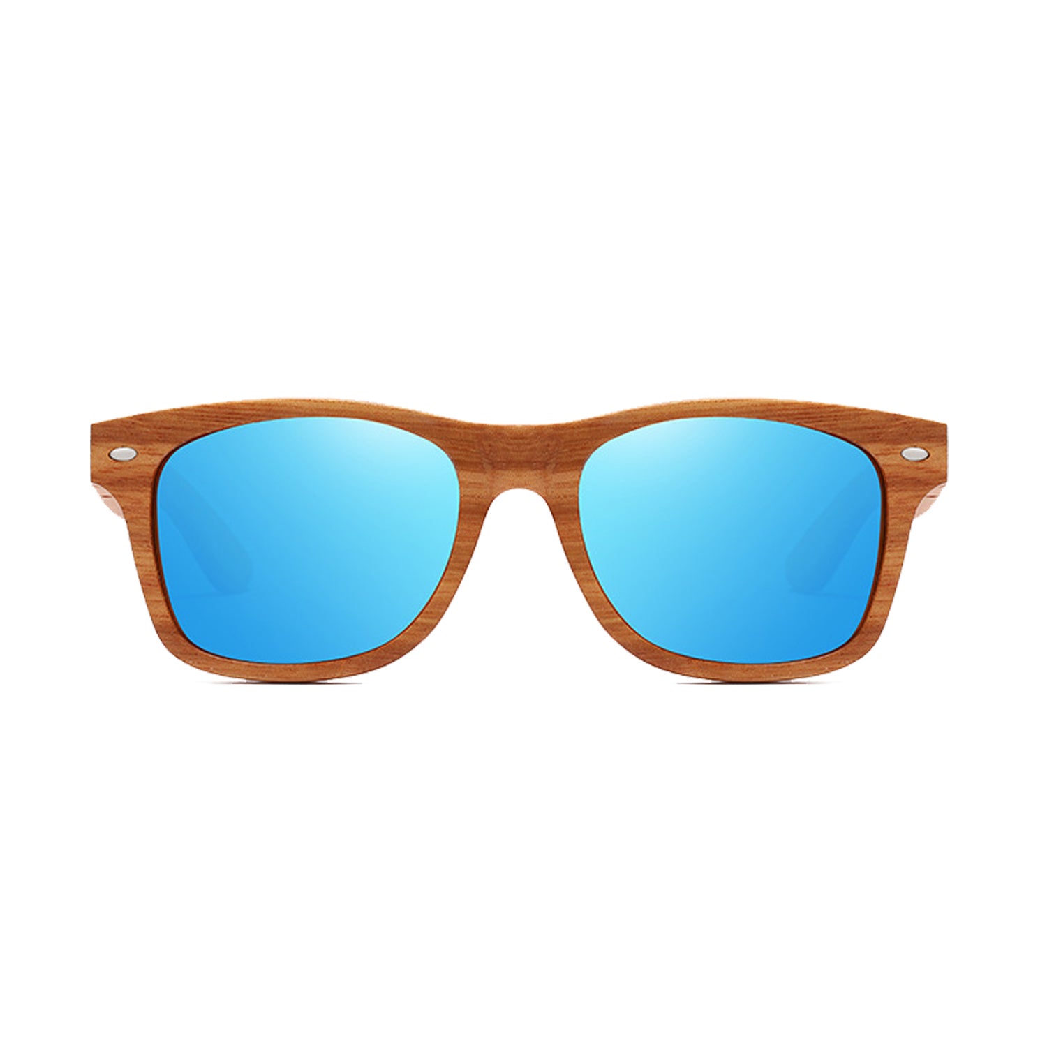 Caicos-Lunettes de soleil en palissandre à verres noirs