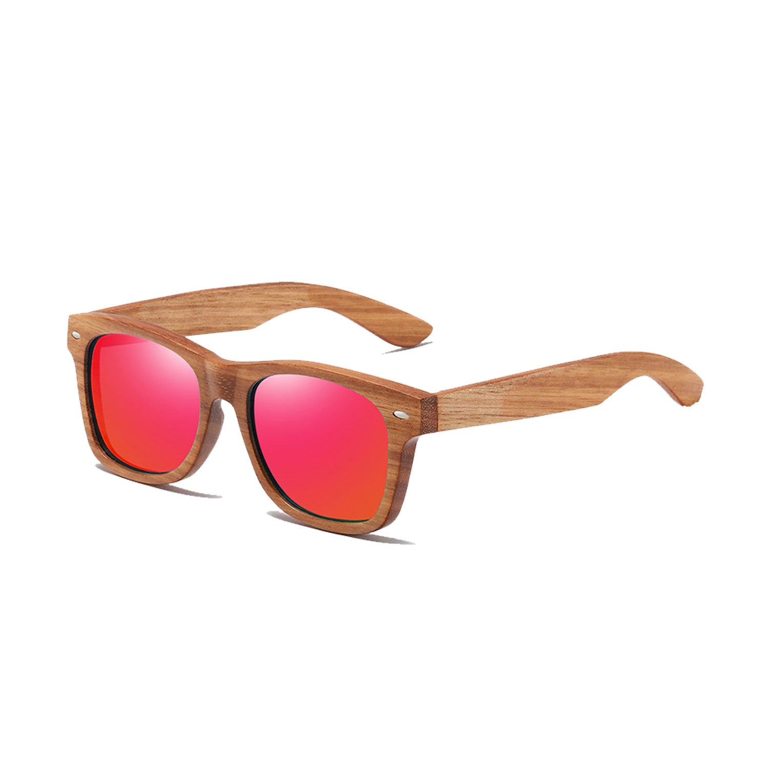 Caicos-Lunettes de soleil en palissandre à verres noirs
