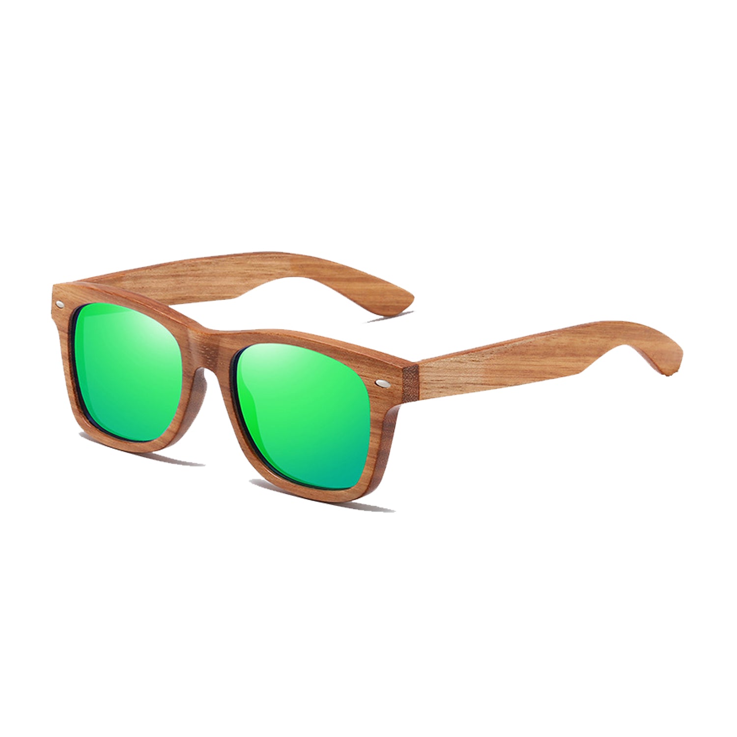 Caicos-Lunettes de soleil en palissandre à verres noirs