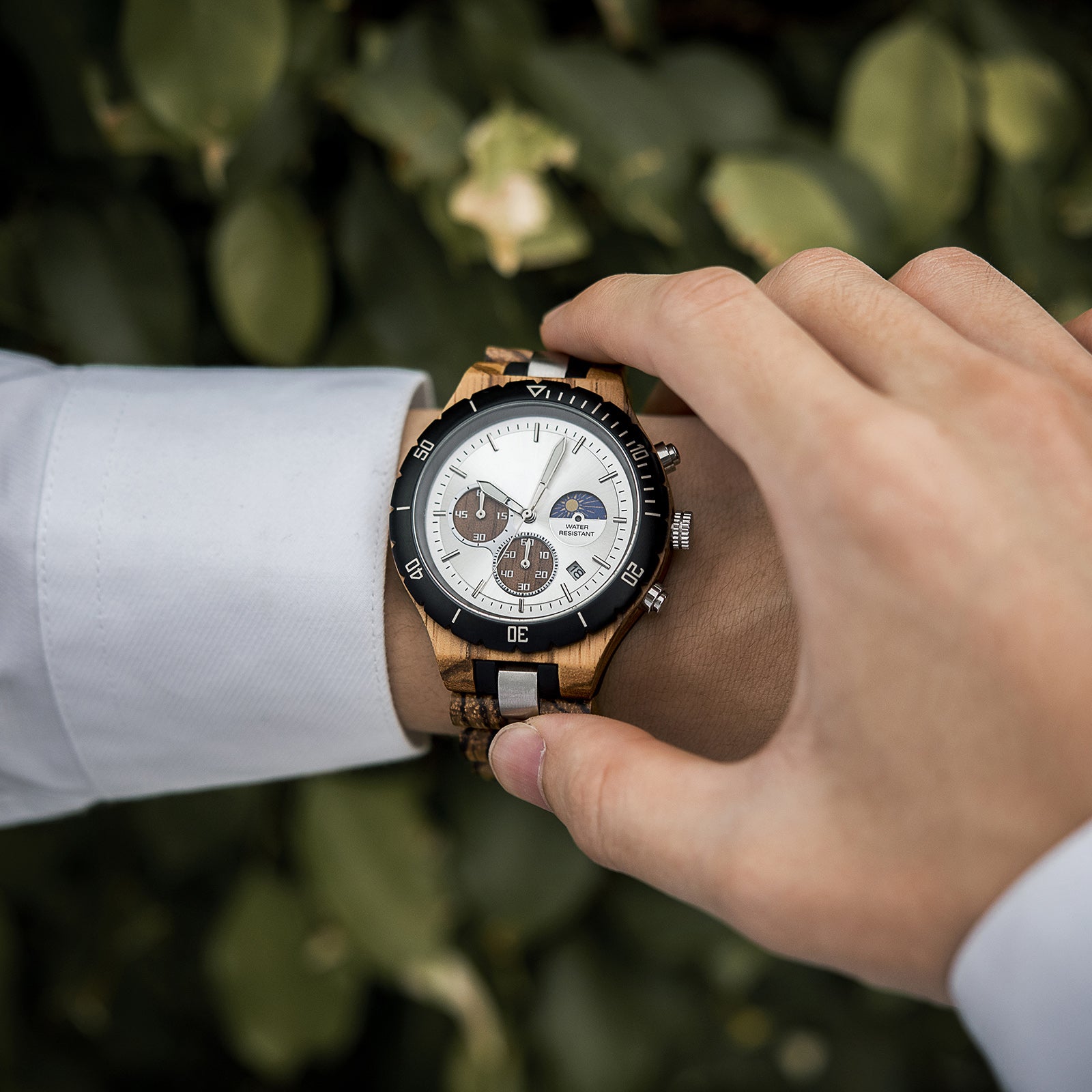 STELZON - Men Wood Watch Chronograph