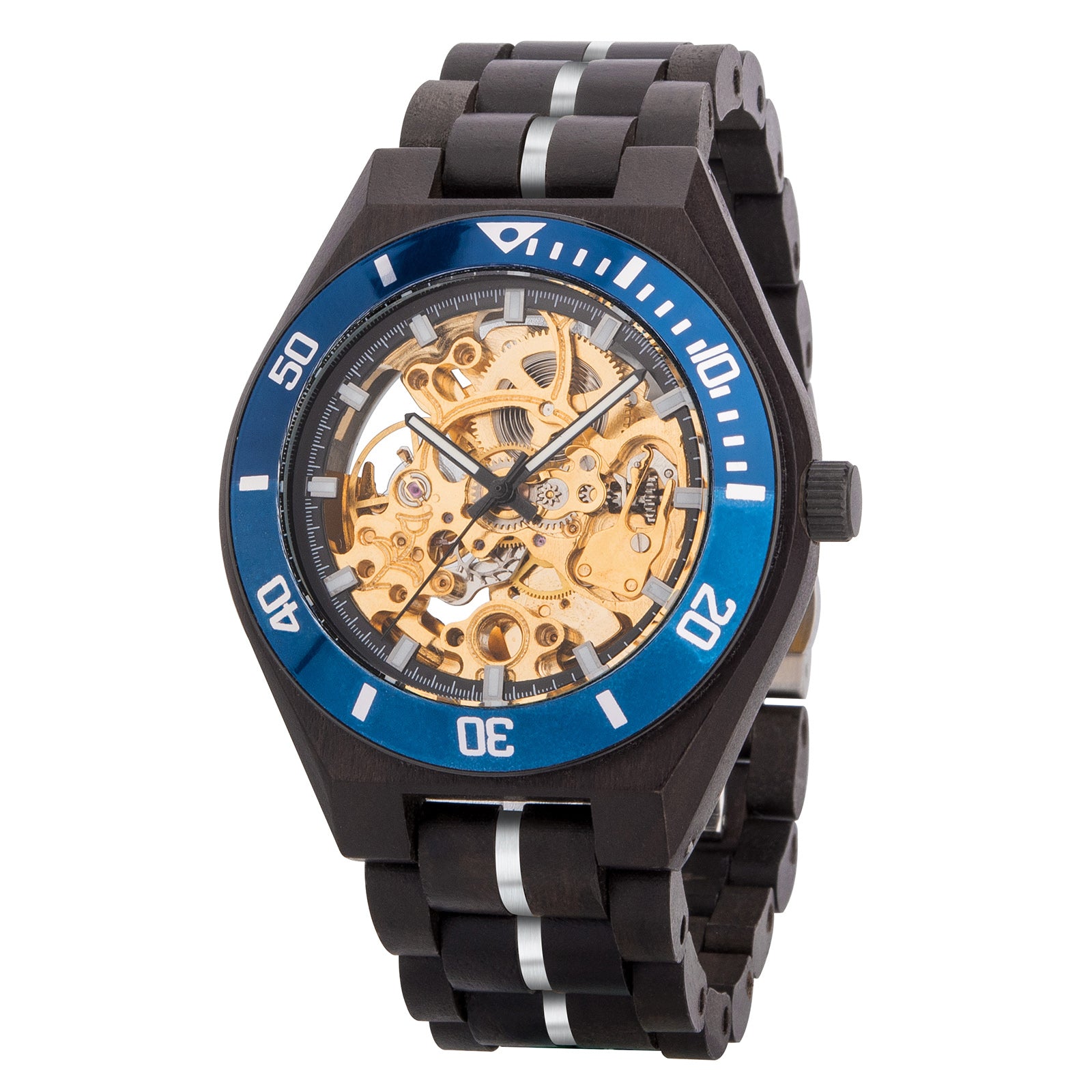 AZUREON - Men Wood Watch Automatic Mechanical