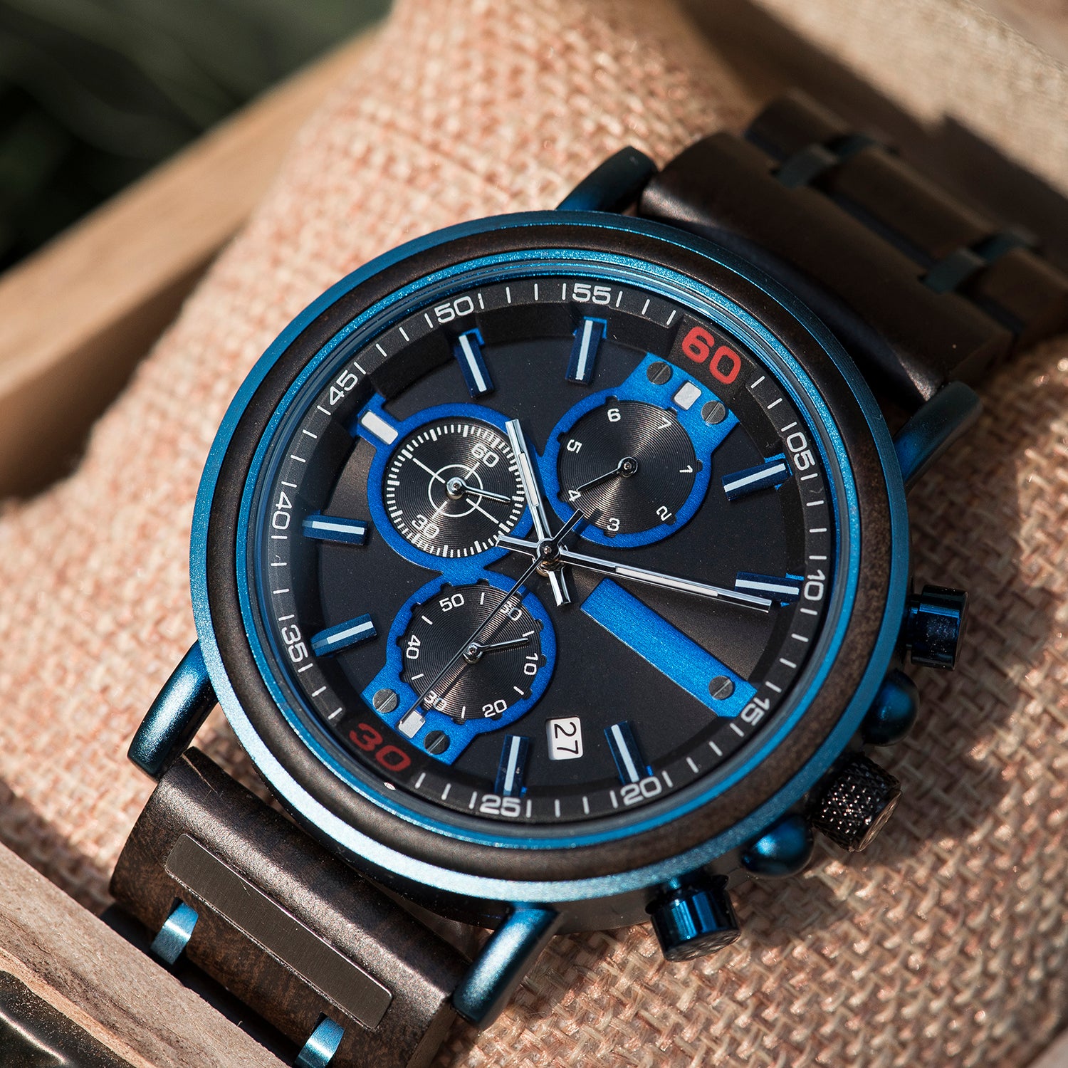 TERRASTEEL - Men Wood Watch Chronograph