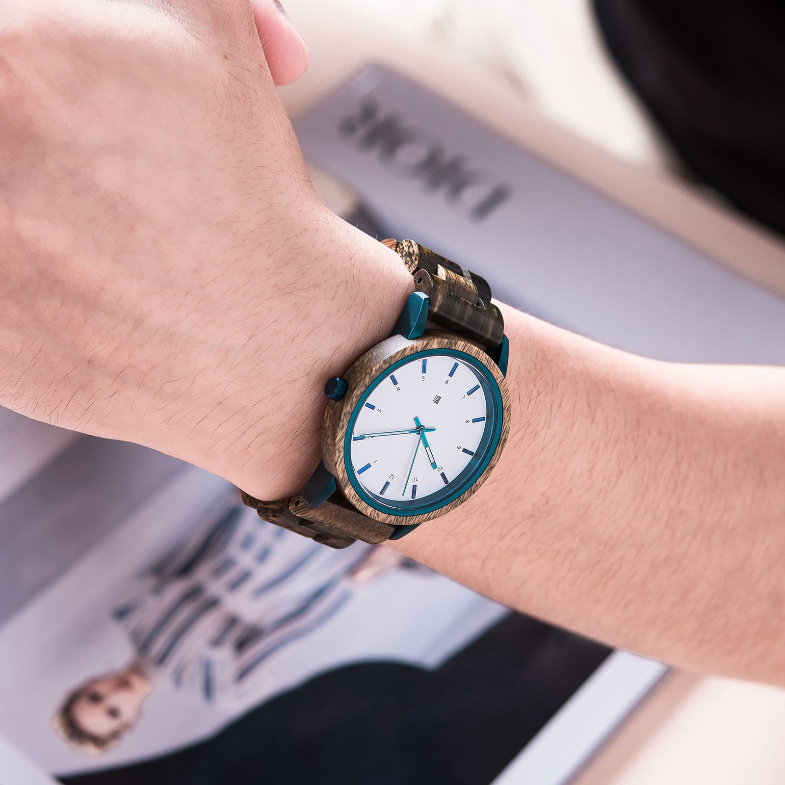 TIDE - Men Wood Watch