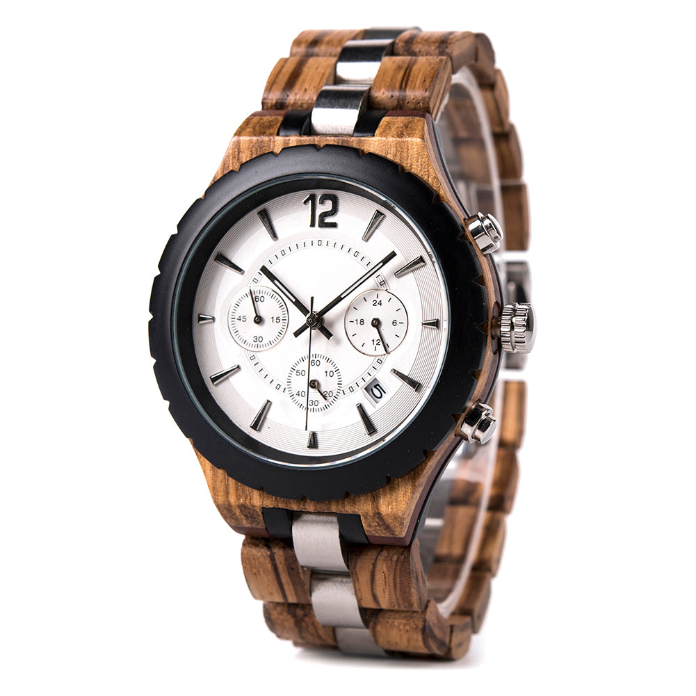 CHRONOLUXE - Men Wood Watch Chronograph