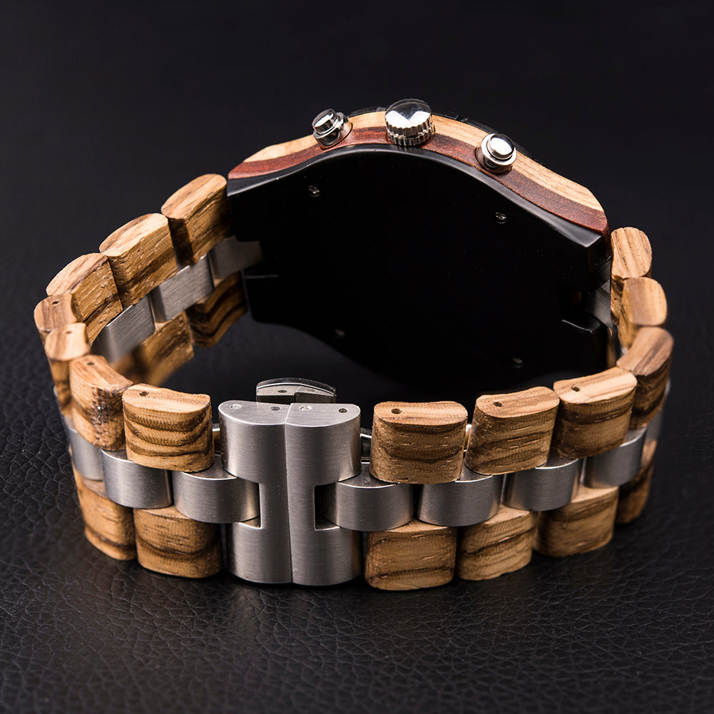 CHRONOLUXE - Men Wood Watch Chronograph