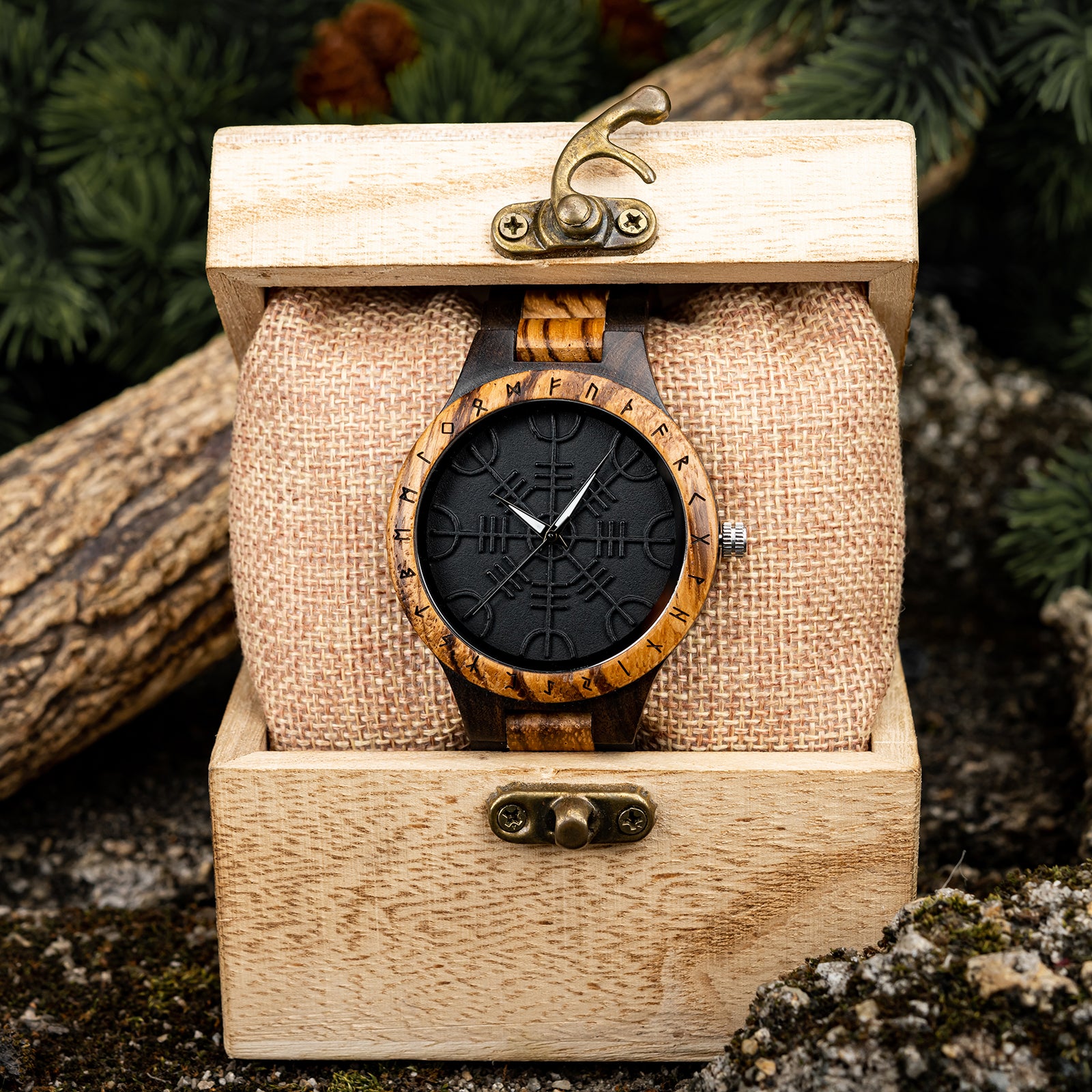 ZEBRATHAR - Men Wood Watch