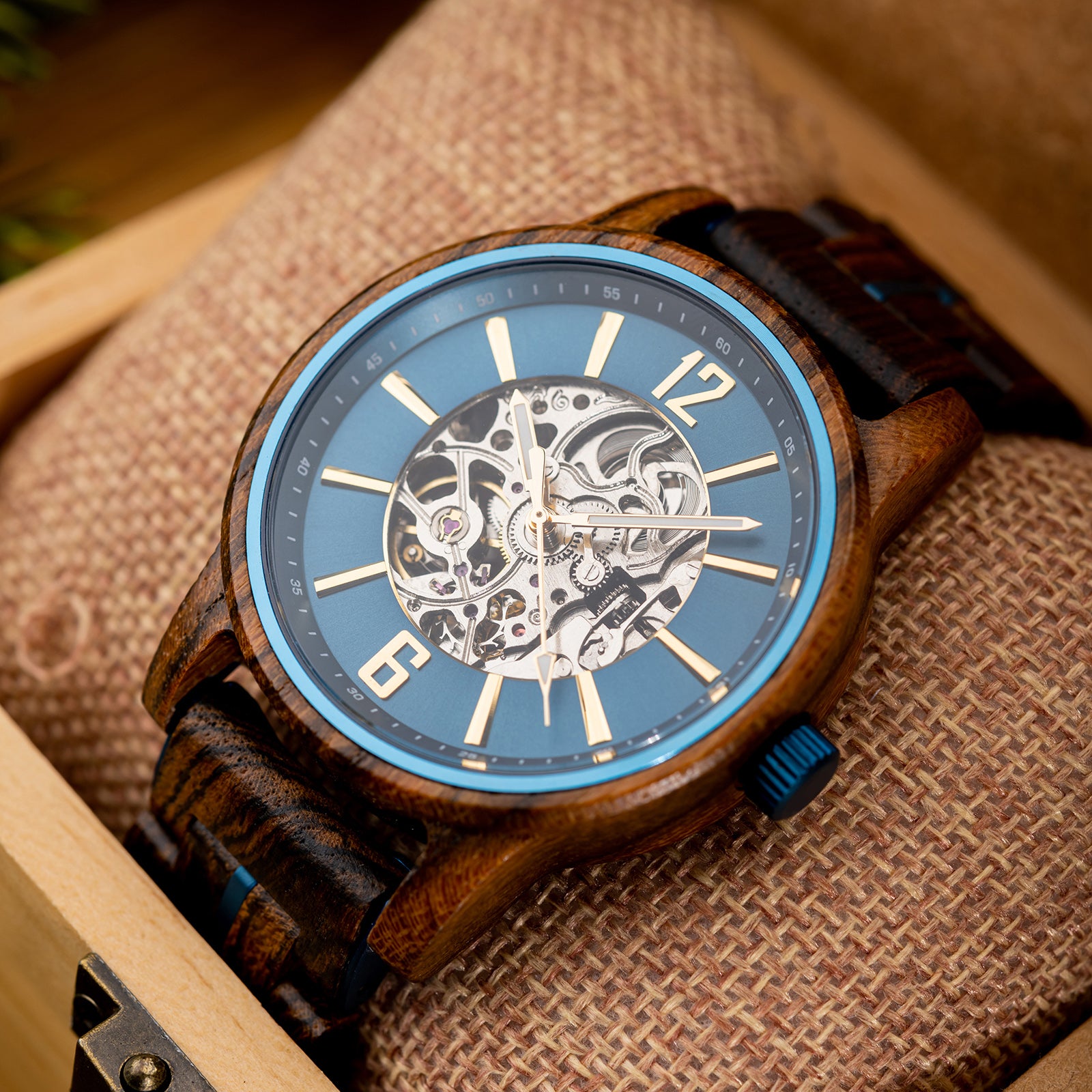 LIGNUM - Men Wood Watch Automatic Mechanical