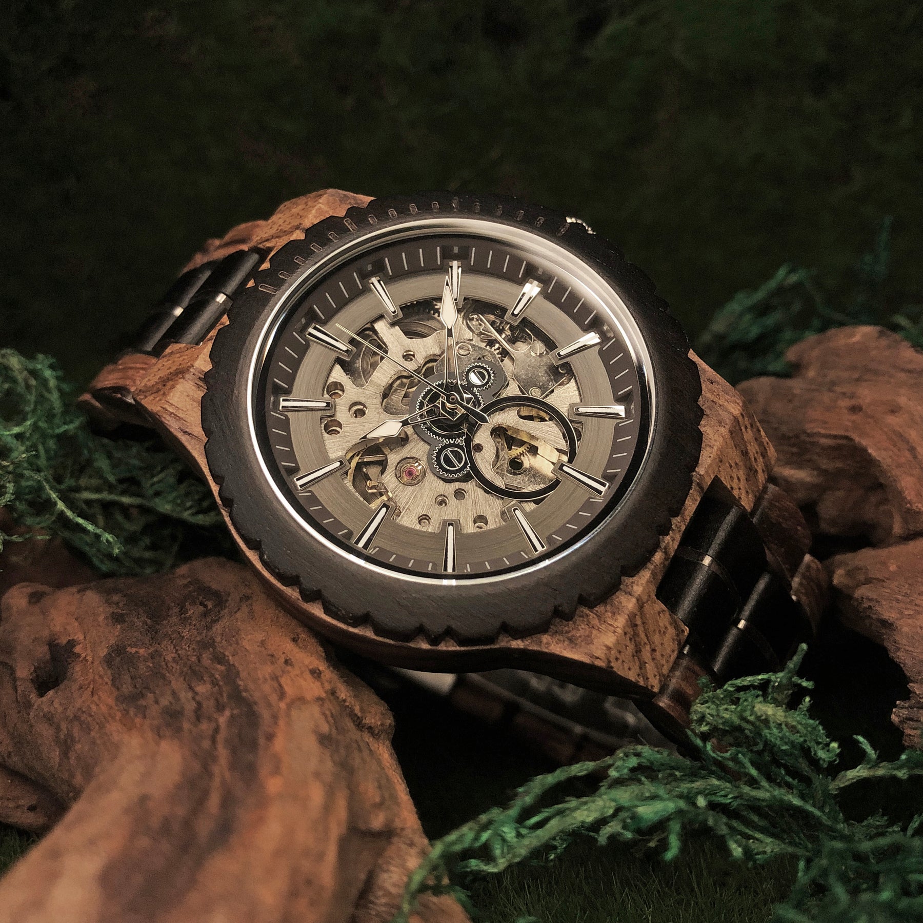 ECLIPSE - Men Wood Watch Automatic Mechanical