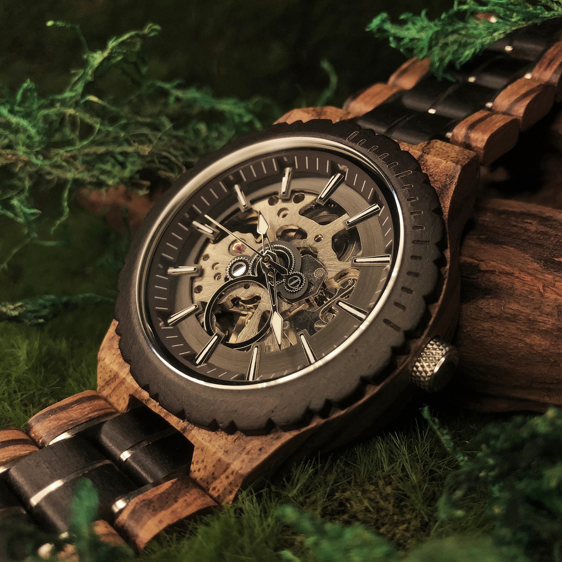 ECLIPSE - Men Wood Watch Automatic Mechanical