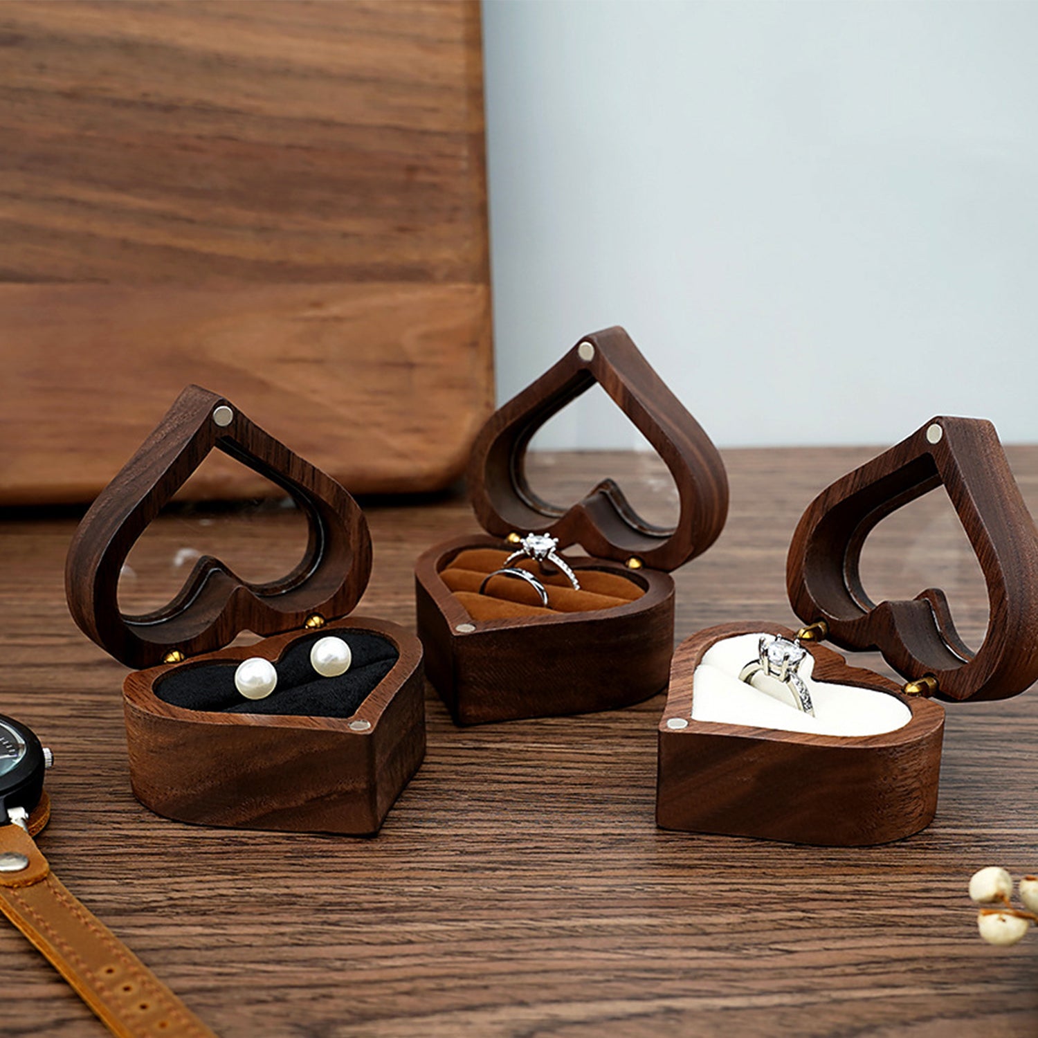 Los Angeles-Wooden Ring Box Personalized Wedding Gift