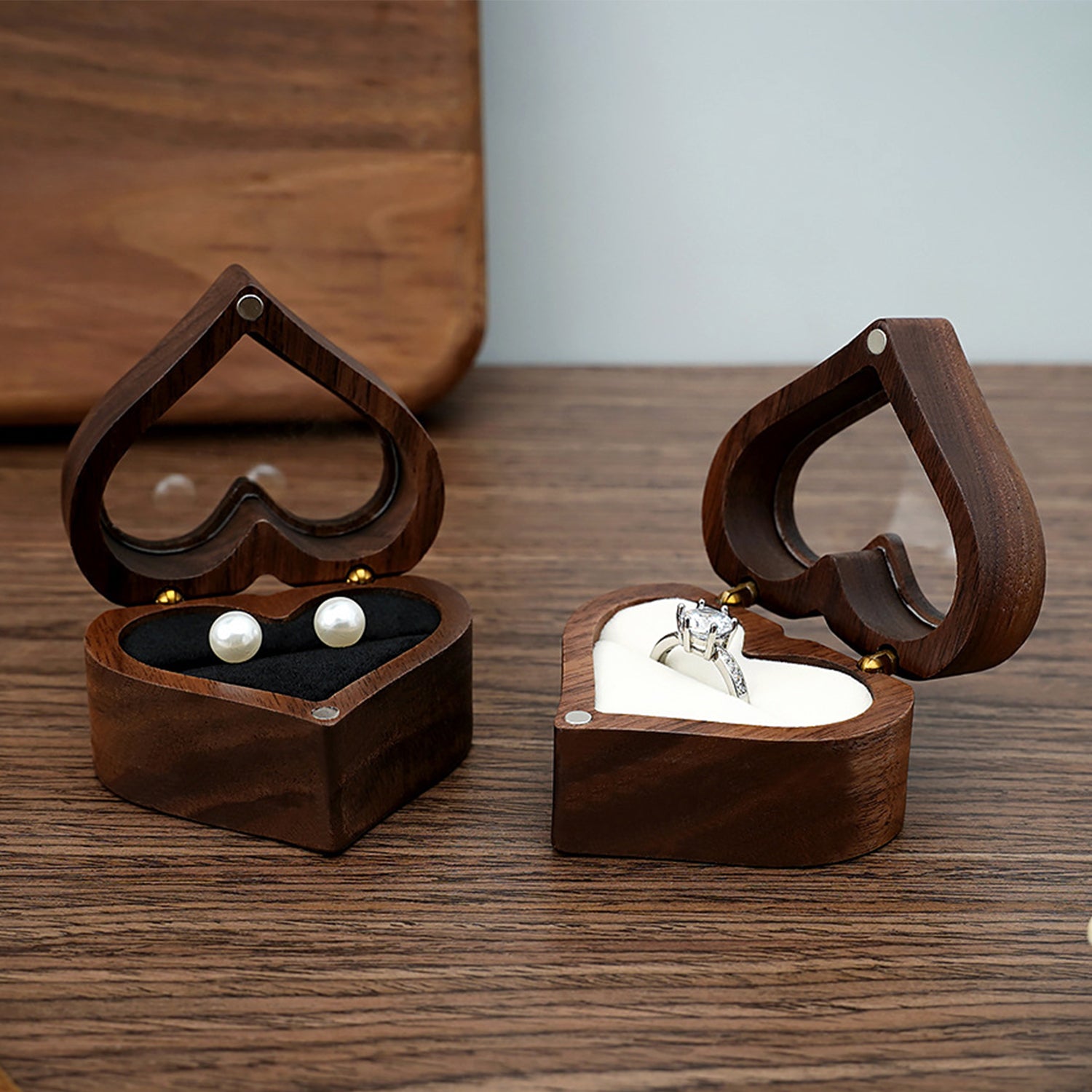 Los Angeles-Wooden Ring Box Personalized Wedding Gift