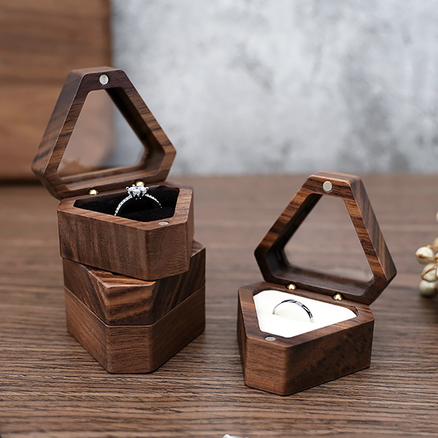 Quebec-Wooden Ring Box Personalized Wedding Gift