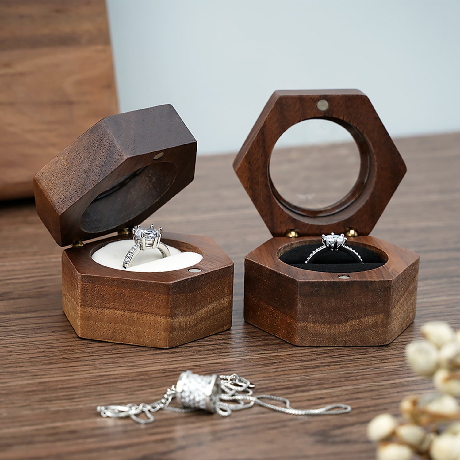 Houston-Wooden Ring Box Personalized Wedding Gift