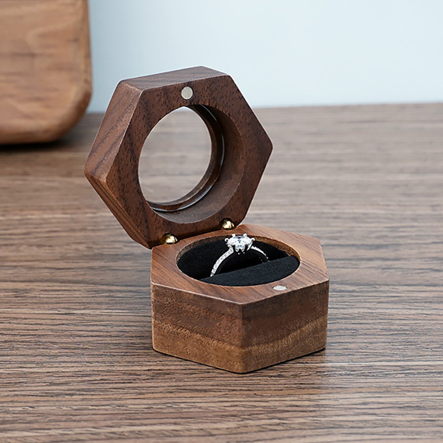 Houston-Wooden Ring Box Personalized Wedding Gift