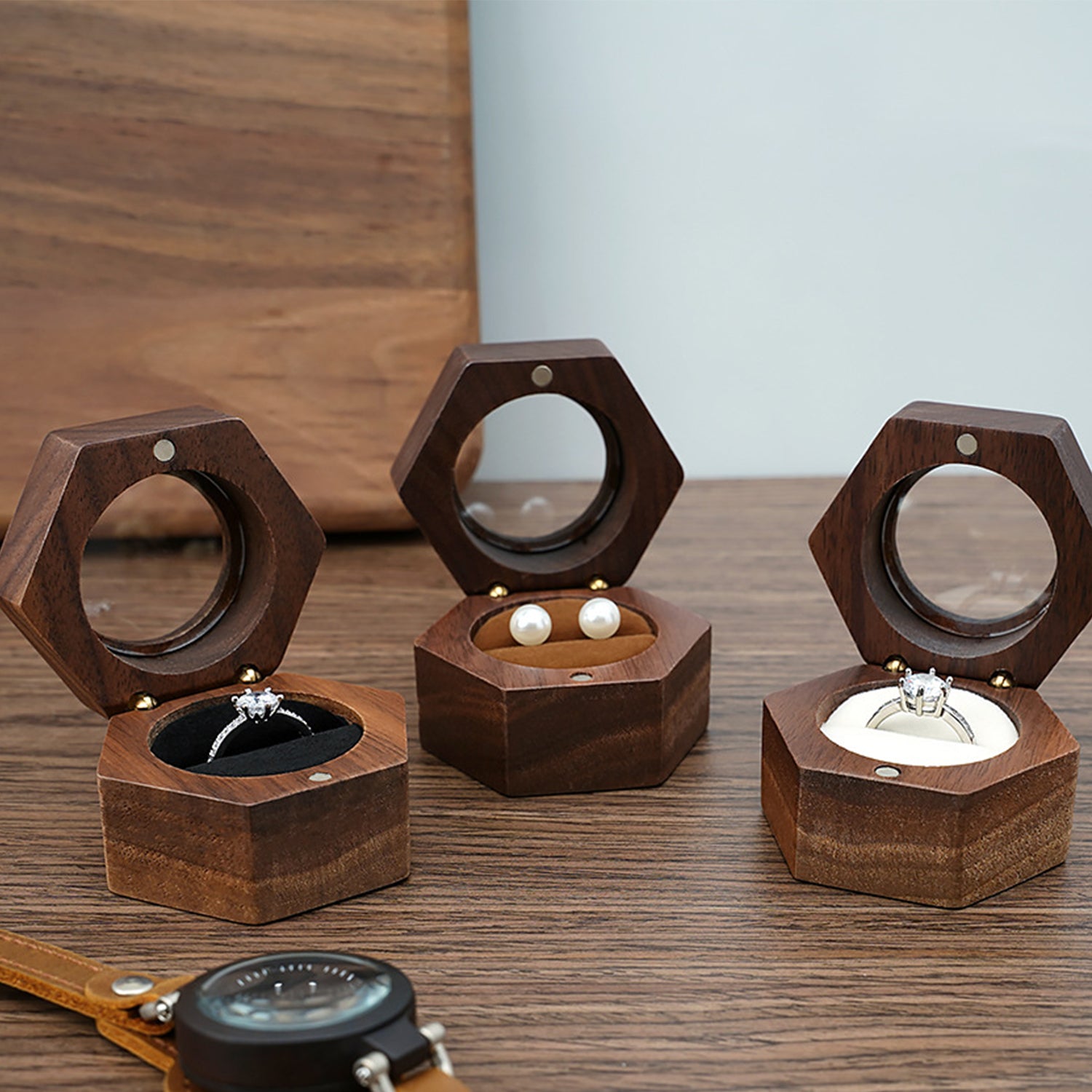 Houston-Wooden Ring Box Personalized Wedding Gift