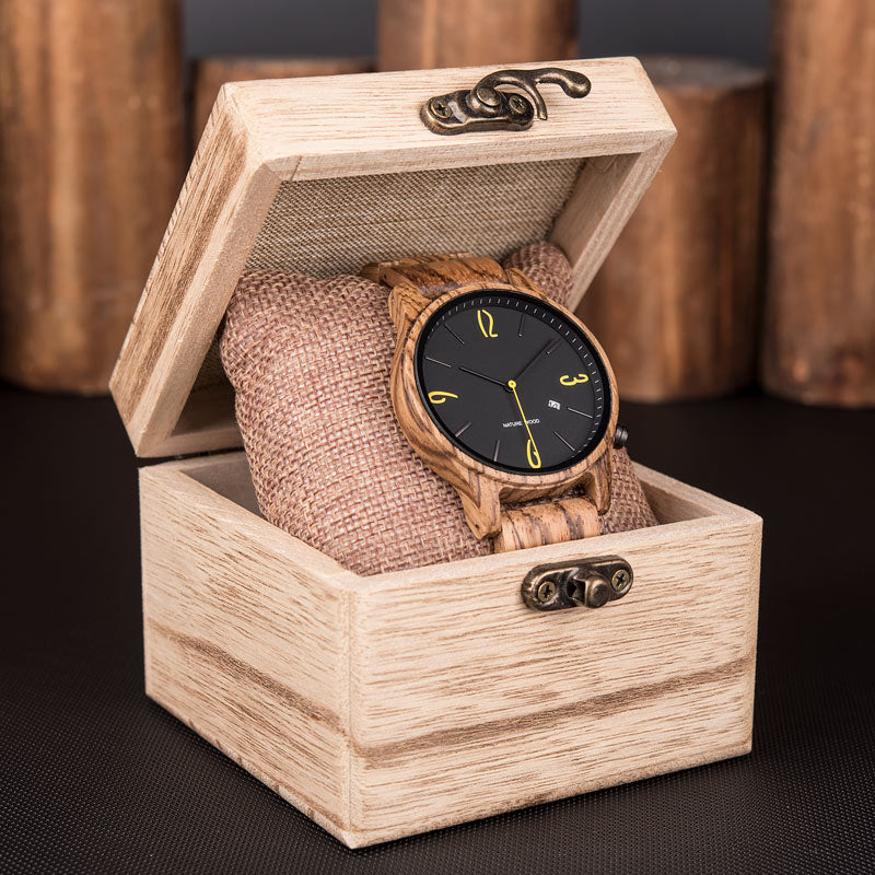ZEBRITE - Men Wood Watch