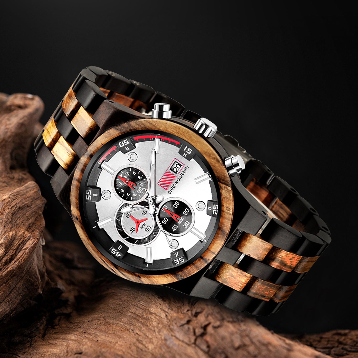 VELDT - Men Wood Watch Chronograph