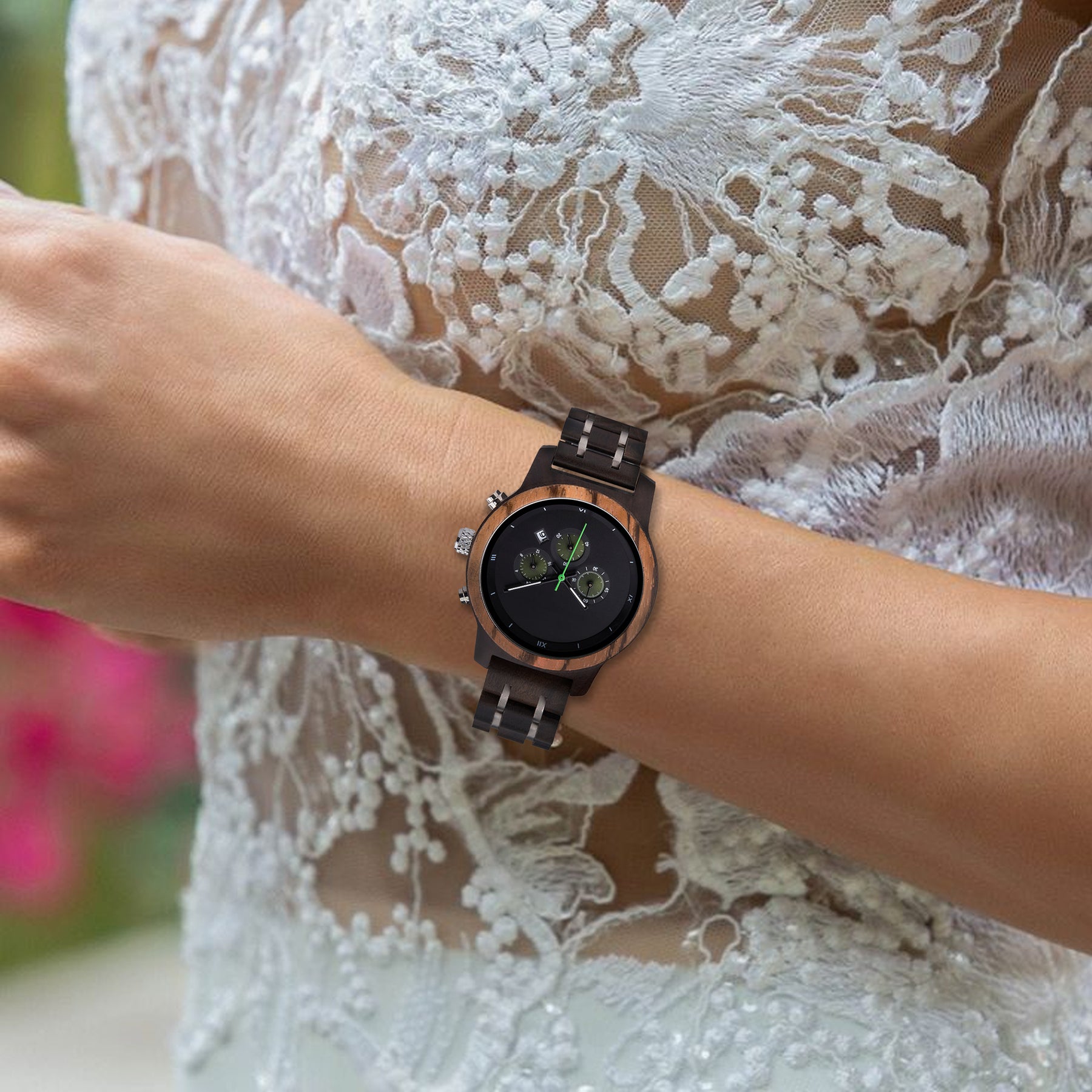 UMBRAE - Women Wood Watch Chronograph