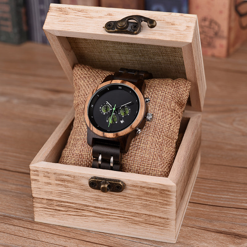 UMBRAE - Women Wood Watch Chronograph