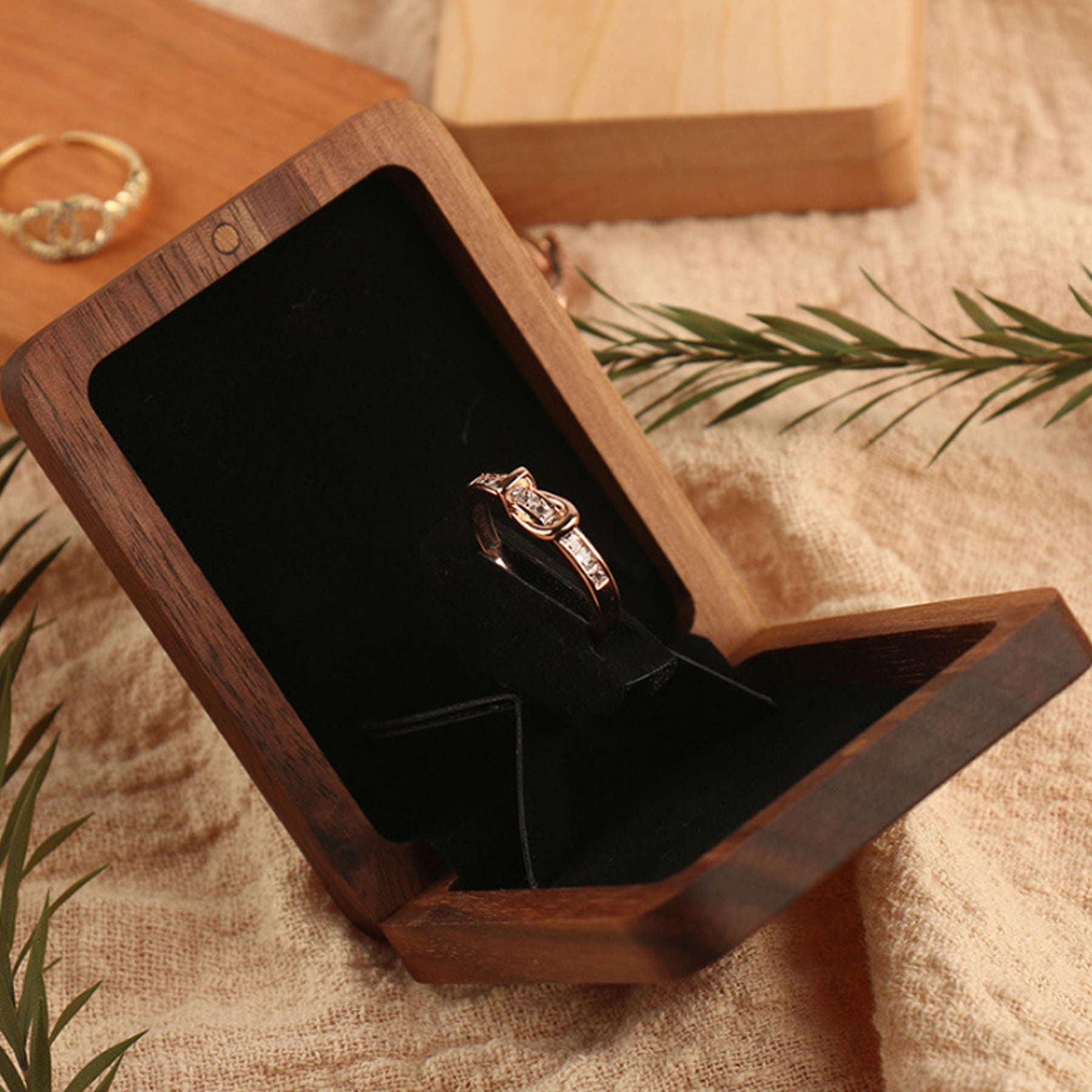 Tasman-Wooden Ring Box Personalized Gift