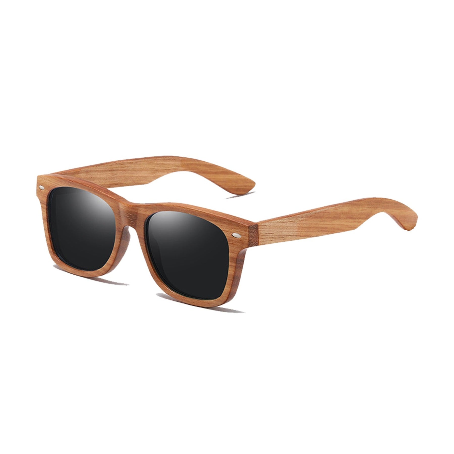 Black lens rosegold sunglasses side face