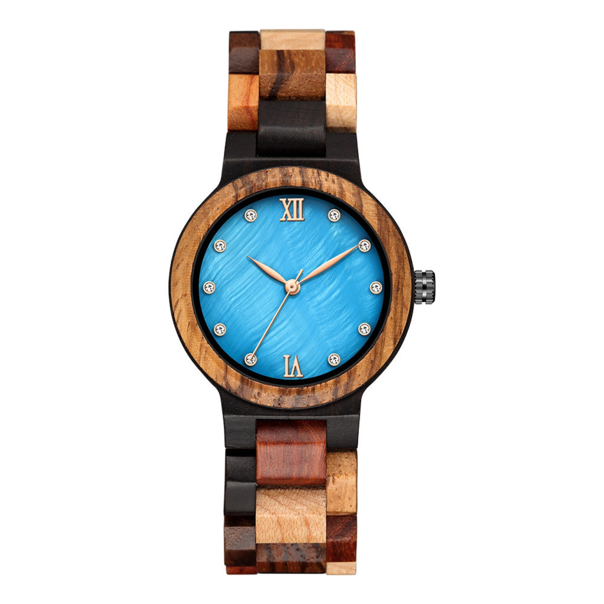wood watch women wooden watch minimal watch mixed wood positive