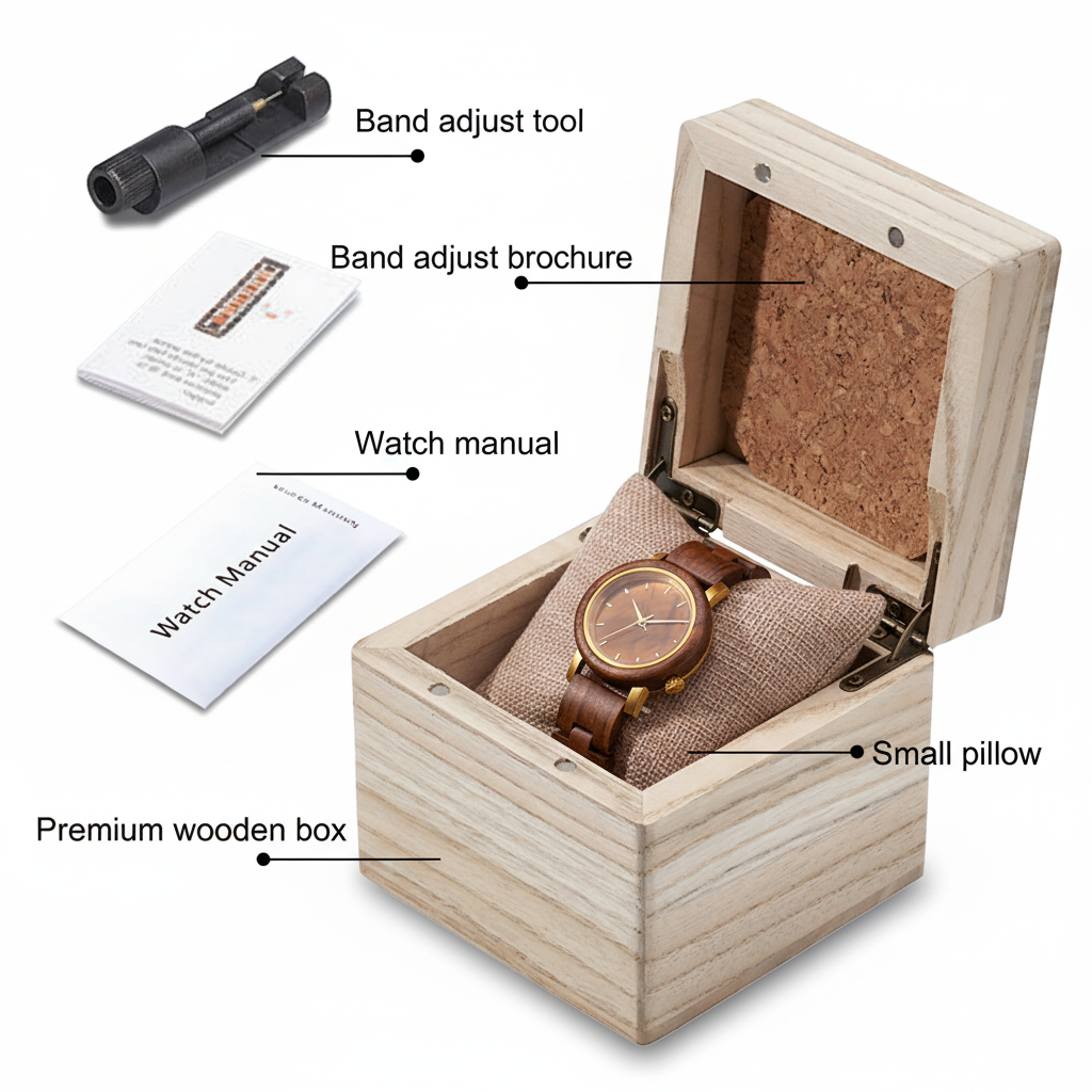 棕色表盘女士手表礼盒陈列图