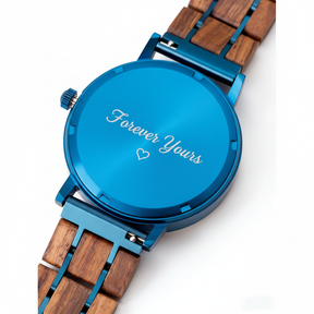 蓝色表背灰白色个性化雕刻效果图