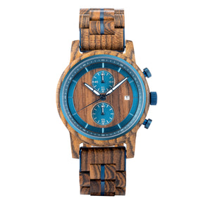 BLUESCALE - Men Wood Watch Chronograph