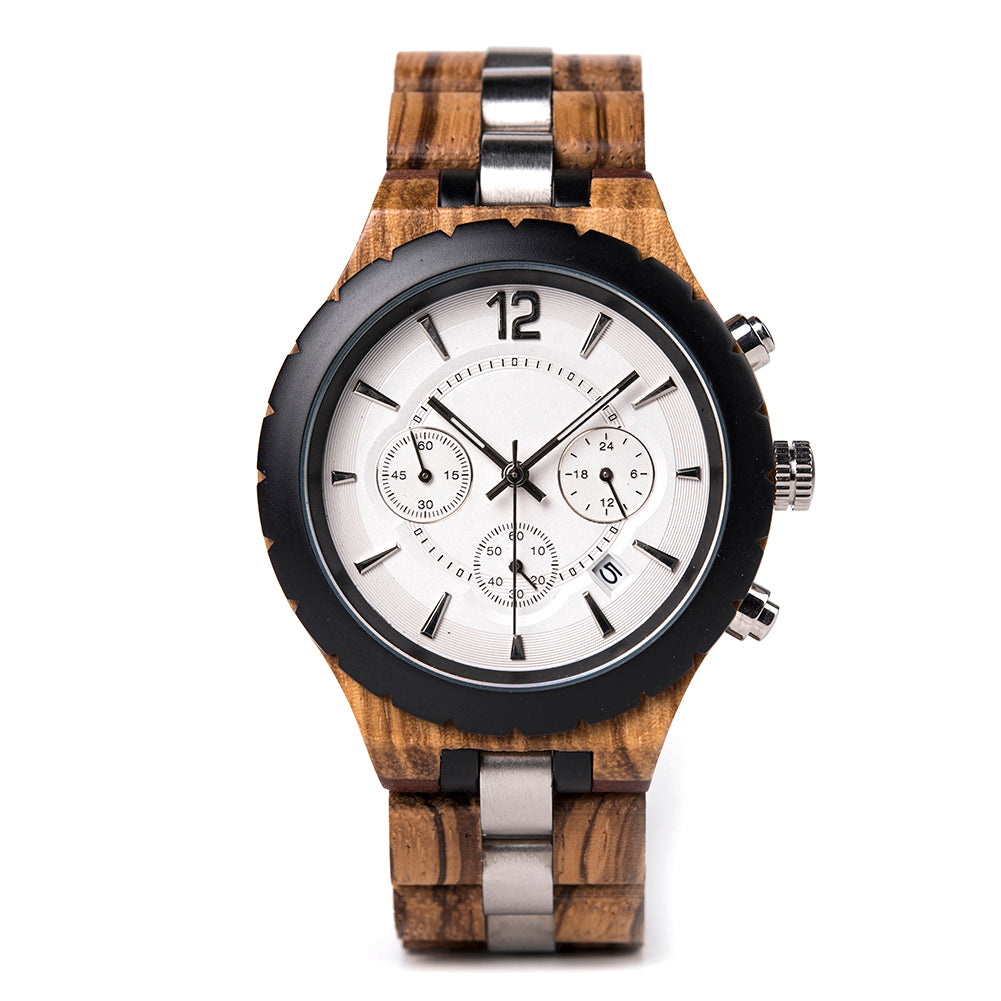 CHRONOLUXE - Men Wood Watch Chronograph
