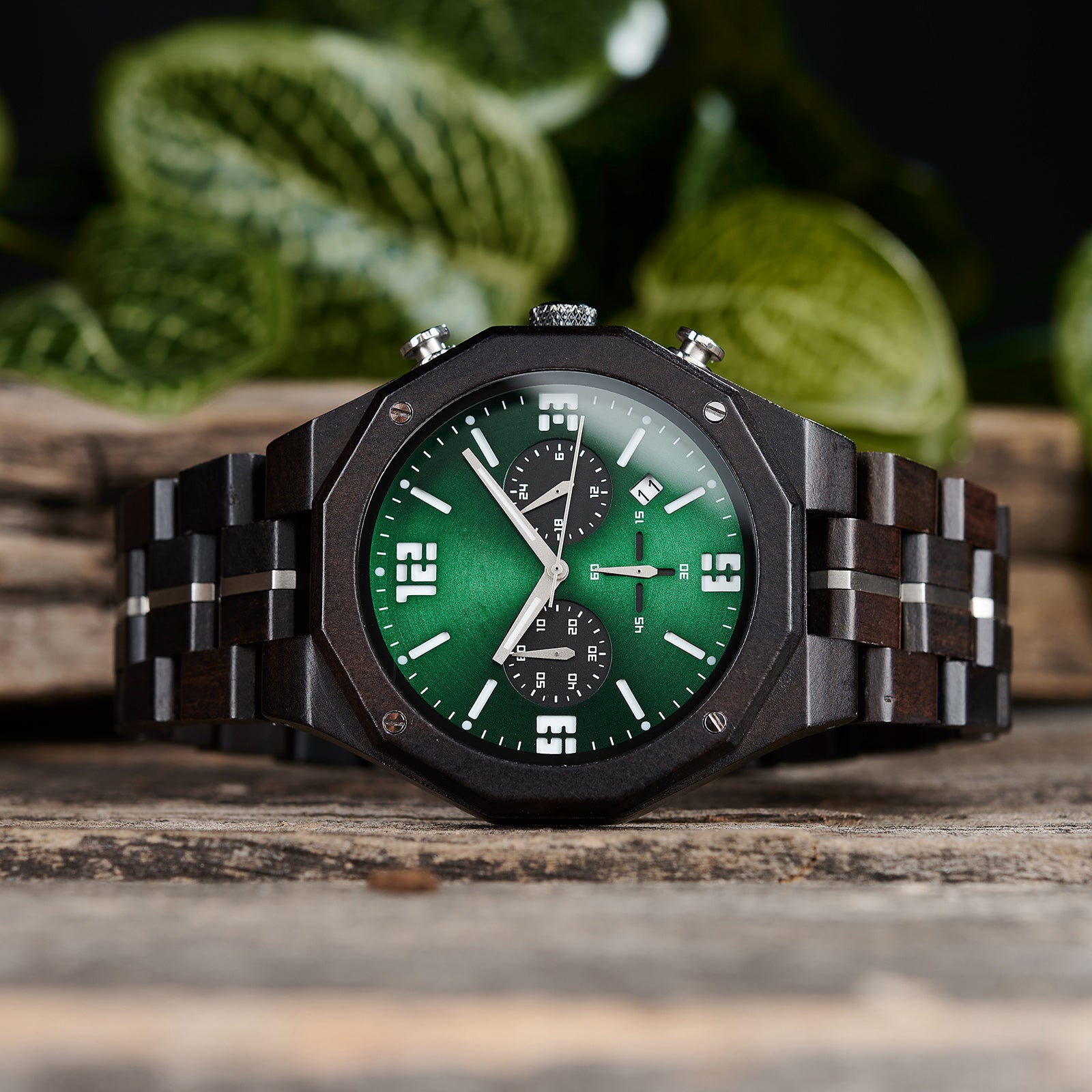 SYLVANOX - Men Wood Watch Chronograph