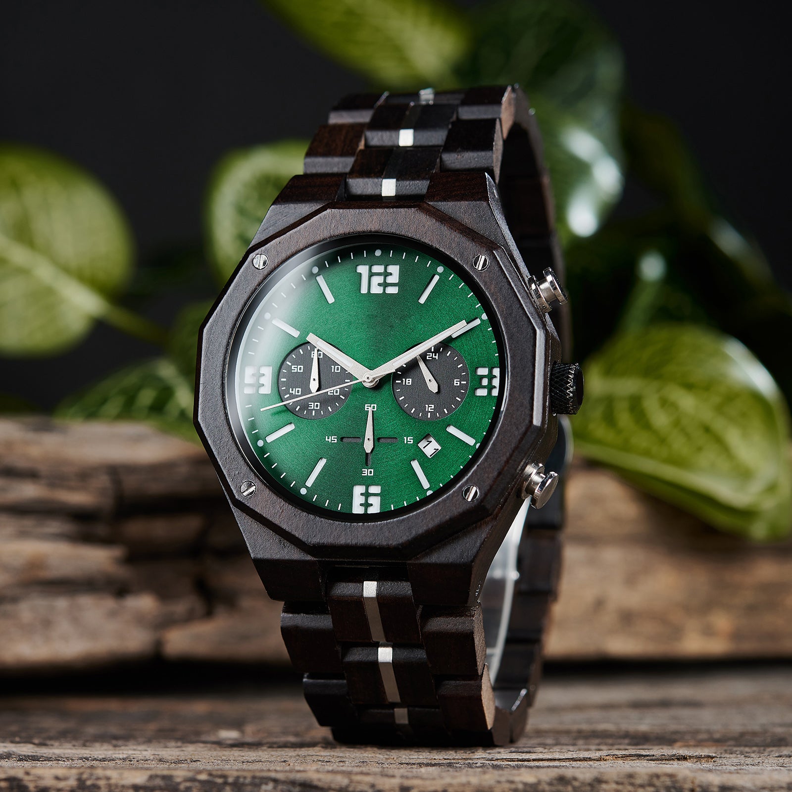SYLVANOX - Men Wood Watch Chronograph