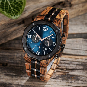 COBALON - Men Wood Watch Chronograph