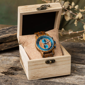 BLUESCALE - Men Wood Watch Chronograph