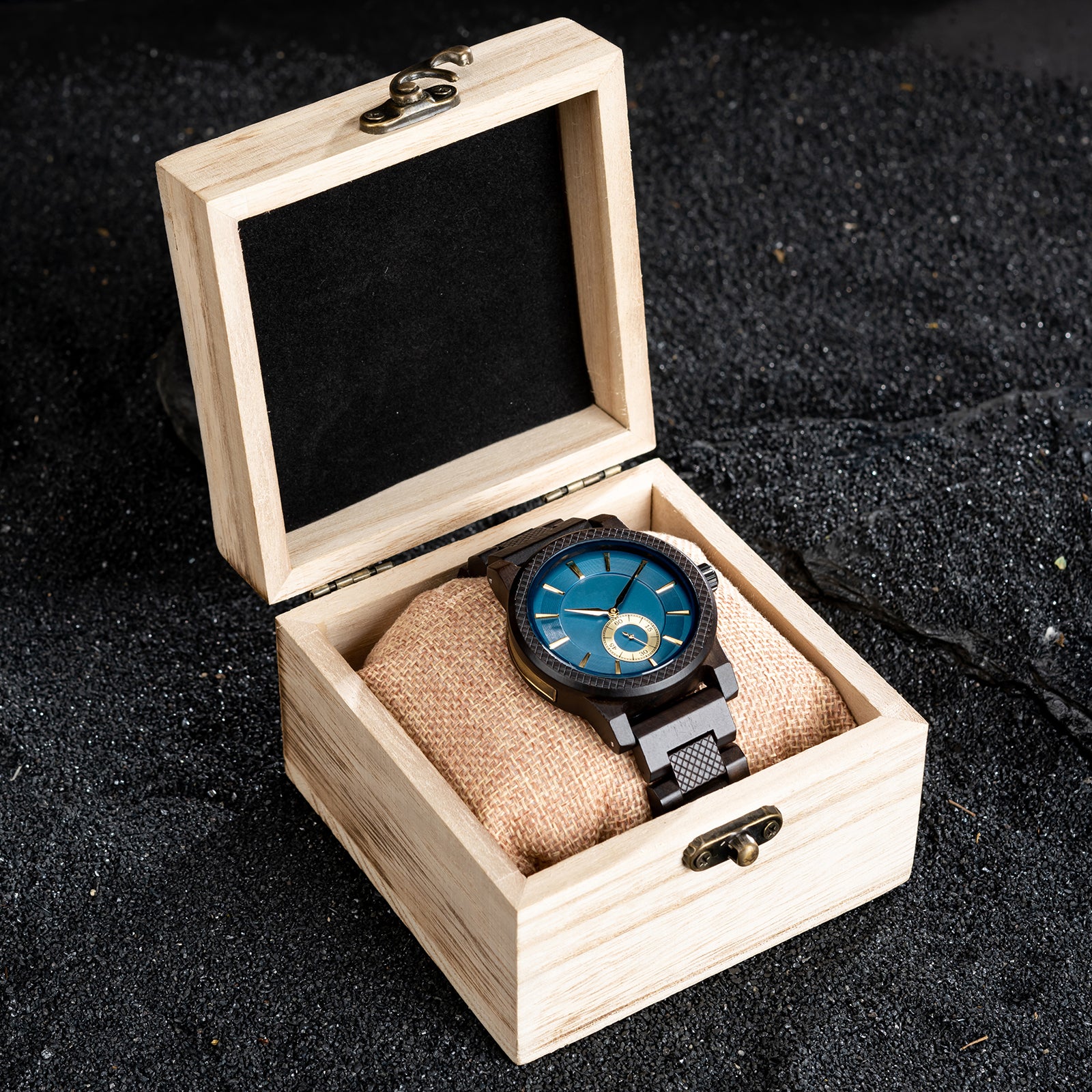 CERULEAN - Men Wood Watch