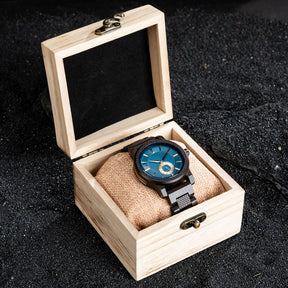 CERULEAN - Men Wood Watch