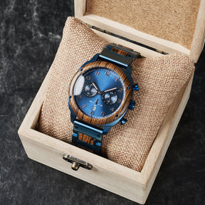 MARINER - Men Wood Watch Chronograph