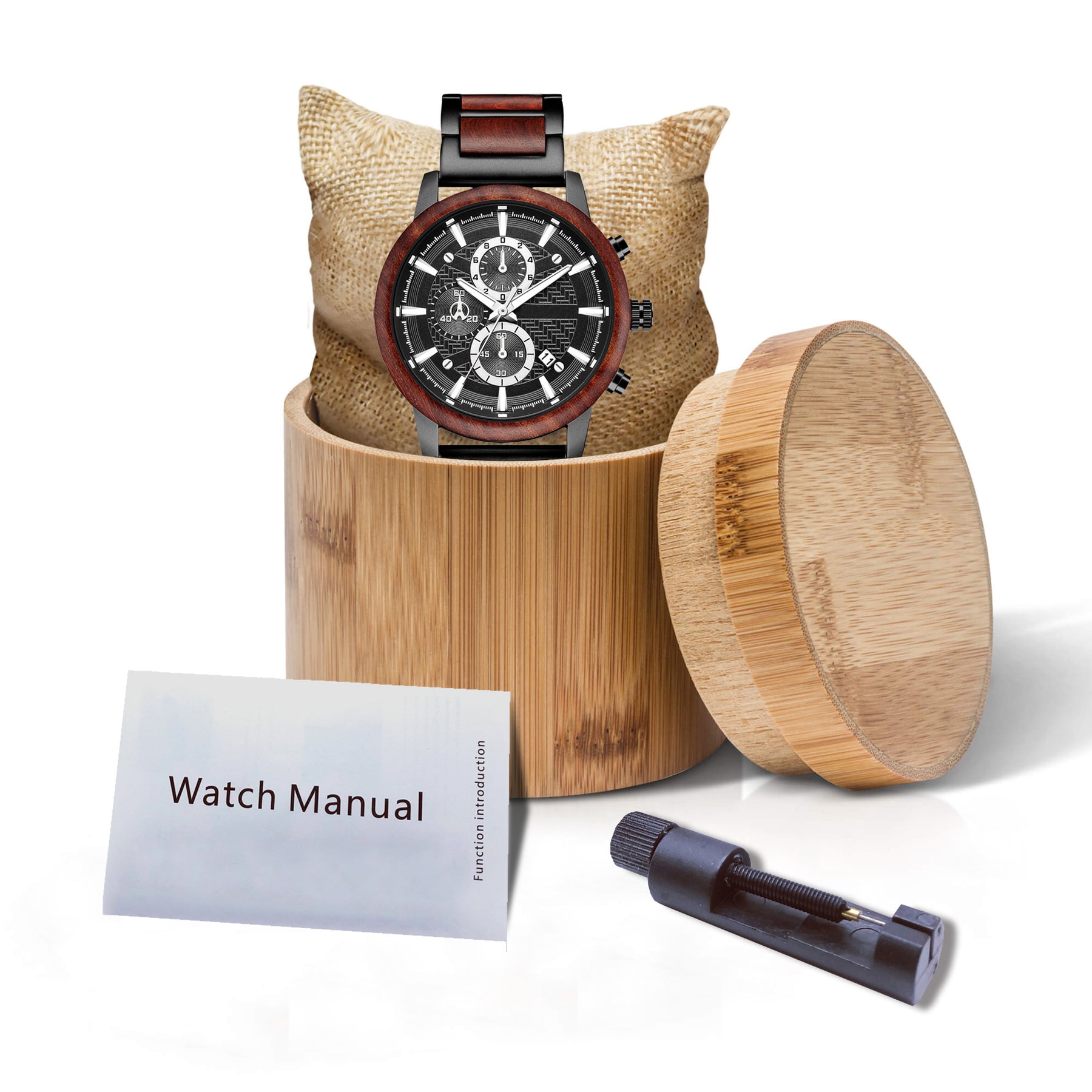 EMBERCORE - Men Wood Watch Chronograph