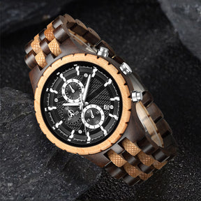 DUALIS - Men Wood Watch Chronograph