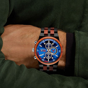 LUXORA - Men Wood Watch Chronograph