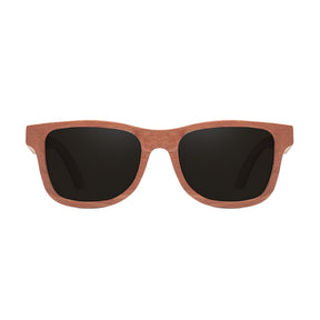 Black lens walnut sunglasses positive