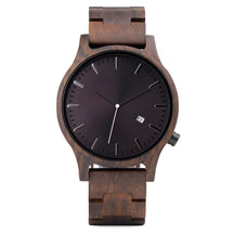 Ebony skeleton men watch with black face positive