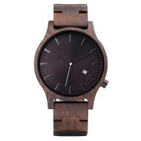 Ebony skeleton men watch with black face positive