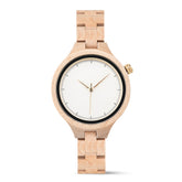 White face maple women wooden watch positive